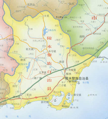 陵水黎族自治县地图(资料图)